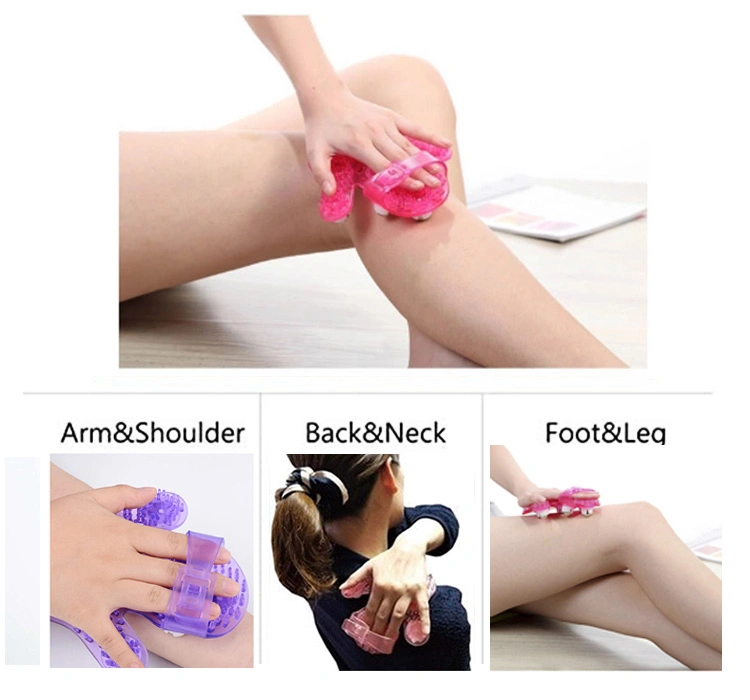 9 Steel Ball Rolling Massage Glove Anti-Cellulite Body Massager Roller