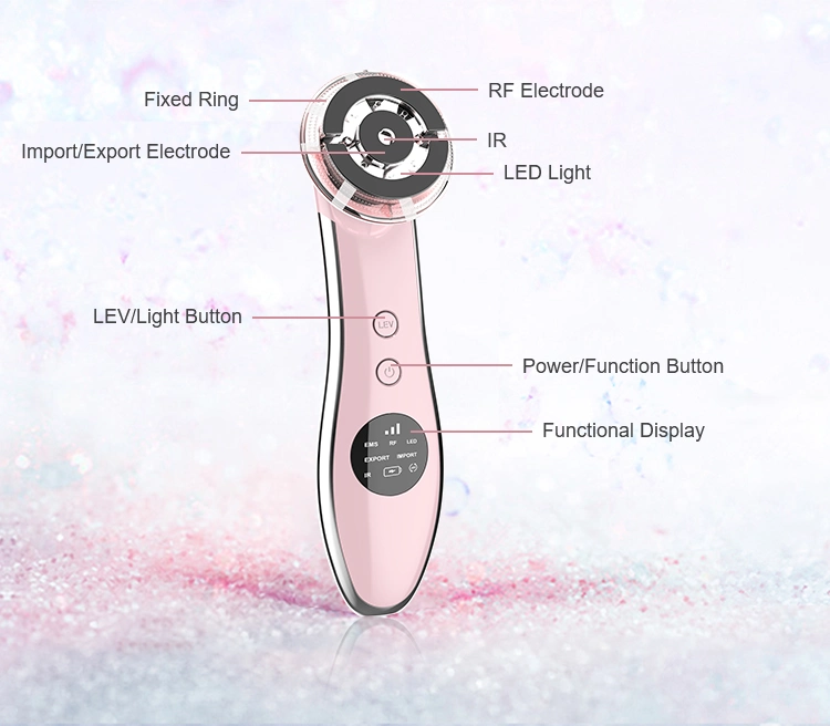 Mini RF Radio Frequency Beauty Instrument EMS Facial Massager Multifunctional Beauty Device for Wrinkle Removal