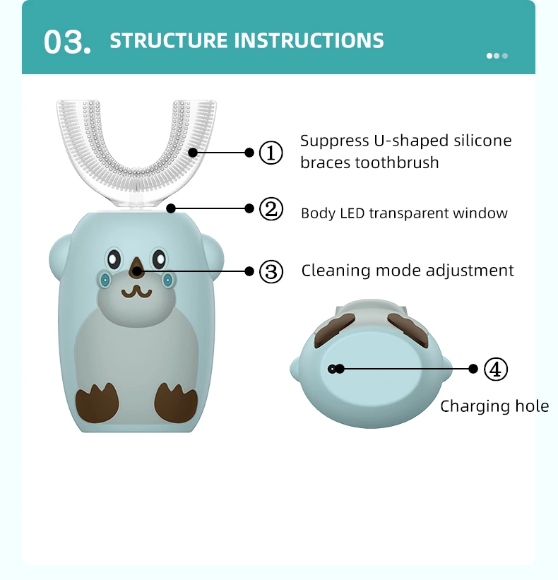 Ultrasonic Electric U-Shaped Kids Automatic Toothbrush