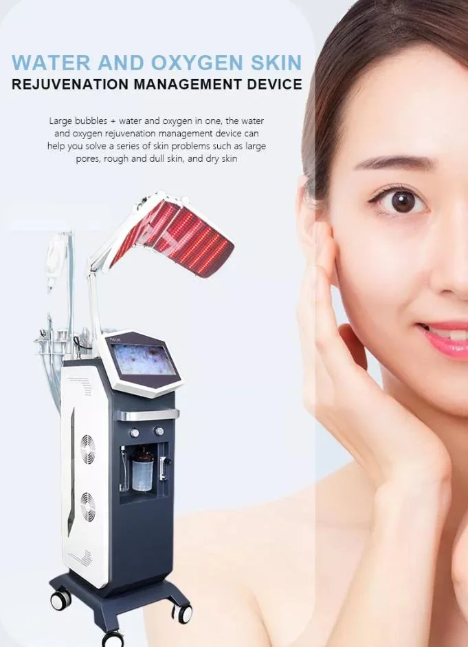 7 Color LED PDT Light Skin Care Beauty Machine LED Facial SPA PDT Therapy for Skin Rejuvenation Photon Light Therapy Oxygen Jet Peel Tender Skin Hydrogen Peel