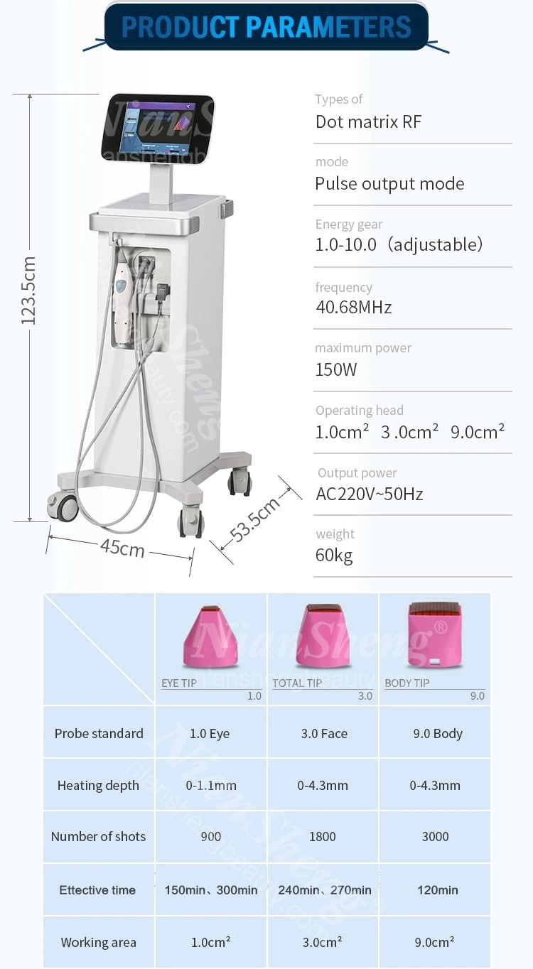 Thermagic RF Microneeedle Fractional Machine Facial Skin Tightening Beauty Salon Device