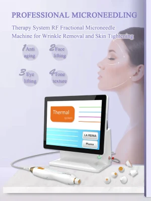 Portable Microneedle Radio Frequency Wrinkle Removal and Skin Lifting RF Beauty Device