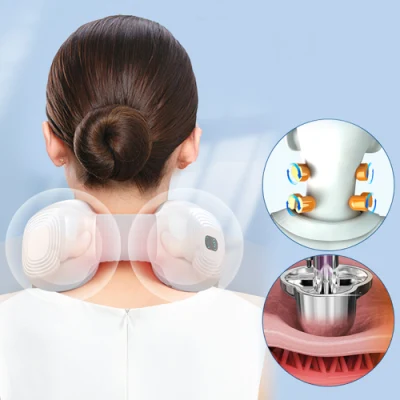 Popular Electric Shiatsu Massage Instrument 3D Massage Head Kneading Foldable Home Office Neck Massager with Heat