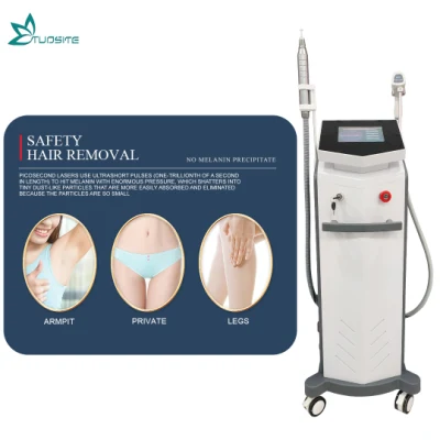 2 in 1 Function 755nm 808nm 1064nm Hair Removal Laser and Laser Tattoo Remover Beauty Device